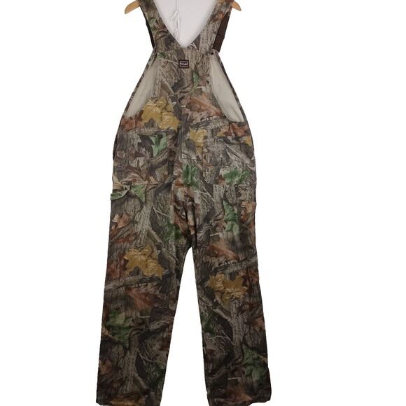 Walls Camouflage Bib Overalls Mens 40x32 Realtree Advantage Camo Hunting VTG - Picture 11 of 16